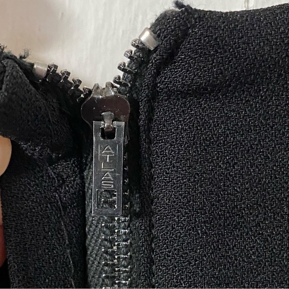 Vintage Little Black Dress White Polkadot Bow 60s Bobbie Brooks Womens Small - Picture 7 of 11